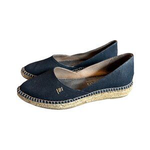 Viscata Rubina Canvas Espadrille Flats Black Casual Everyday Comfort Size 36 6